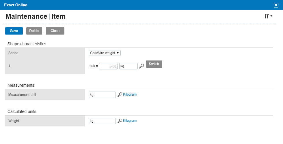 Knowledge Base - Dimensional Calculator | Set up units and add materials