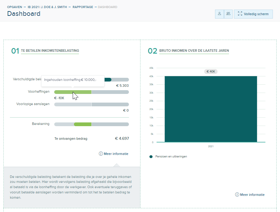 Knowledge Base - Aangifterapport en dashboard aanpassen en genereren