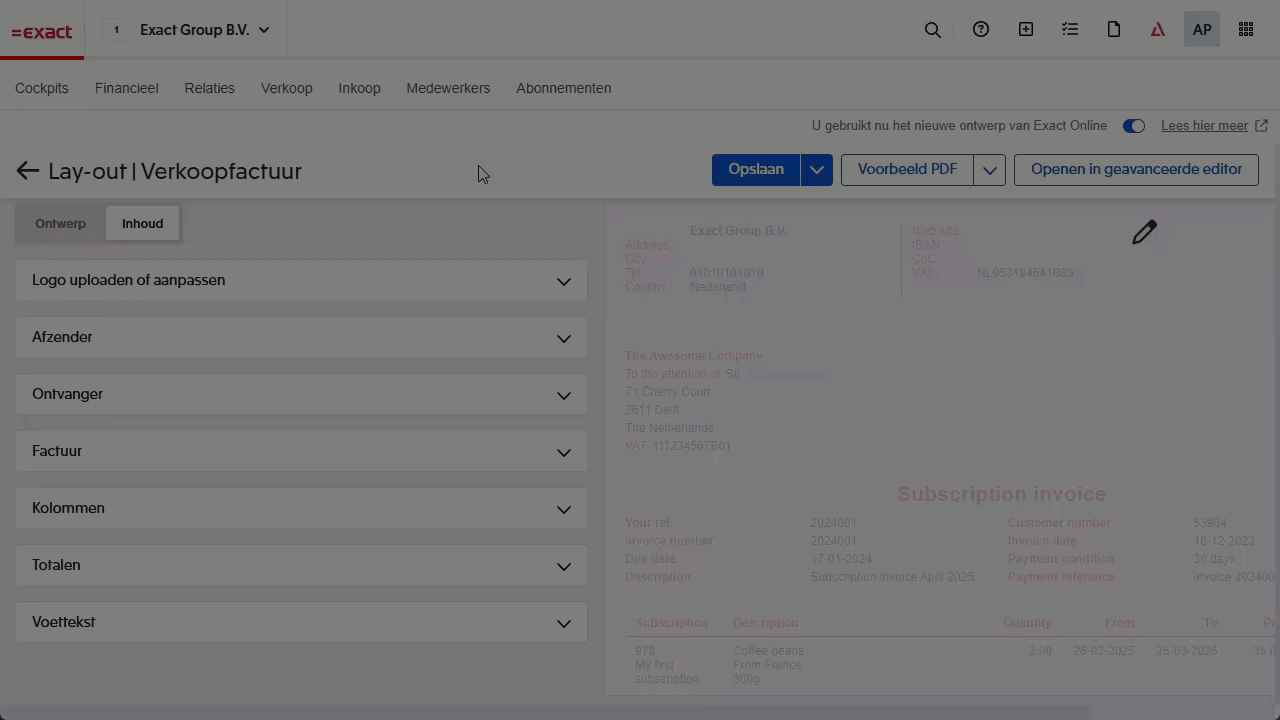 Knowledge Base - Layout | Standard layout editor